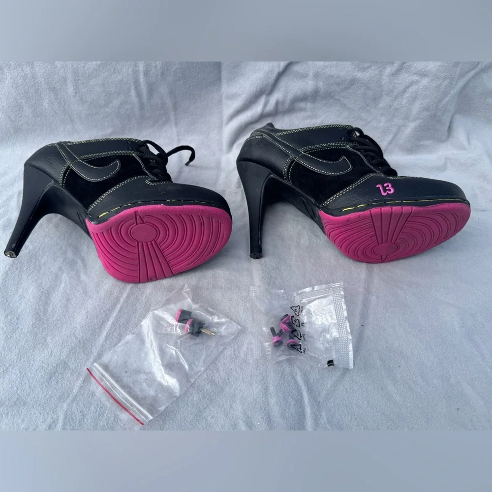 Nike Black and Pink Women's Heels - Picture 5 of 7